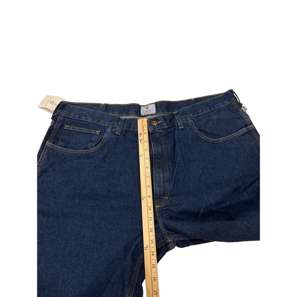 Tyndale FR Jeans HRC2 Mens 44x32 Blue Broken In Relaxed Dark Wash F290T USA Made - Picture 9 of 11